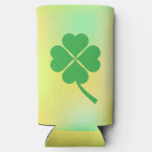 Lucky Four Leaf Shamrock Design-87906 スリム缶クーラー (裏面)