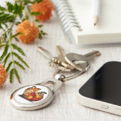 Lucky Fox Charm Metal Keychain キーホルダー (側面)