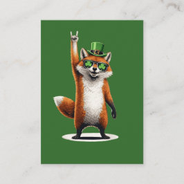 Lucky Fox Shamrock Sunglasses St Patrick's day 名刺