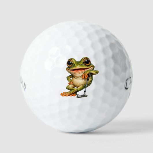 Lucky Frog Callaway Supersoft Golf Balls ゴルフボール (正面)