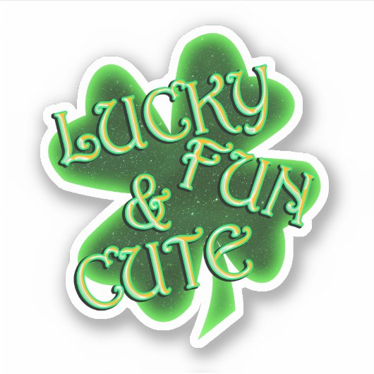 Lucky Fun Cute St. Patrick's Day シール (正面)