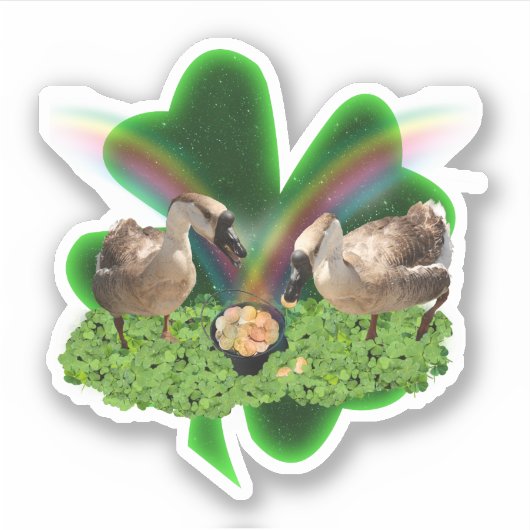 Lucky Geese St. Patrick's Day シール (正面)