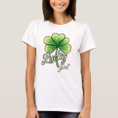 Lucky Girl Clover St. Patrick's Day Tシャツ (正面)