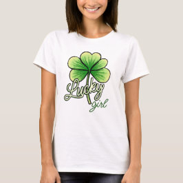 Lucky Girl Clover St. Patrick's Day Tシャツ