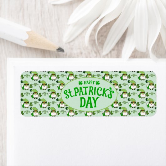 Lucky Gnome St. Patrick’s Day Custom Cigar Wraps ラベル (インサイチュ)