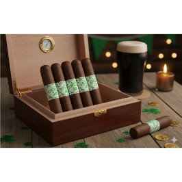 Lucky Gnome St. Patrick’s Day Custom Cigar Wraps ラベル