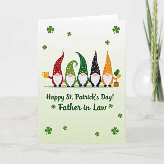 Lucky Gnomes For Father In Law Card カード (正面)