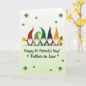 Lucky Gnomes For Father In Law Card カード (黄色い花)