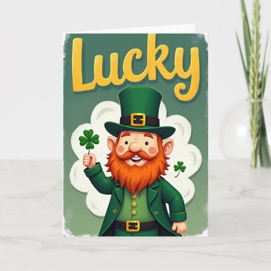 Lucky Gold Leprechaun Card カード (正面)