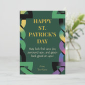 Lucky Gold Shamrock St. Patrick's Day Card 招待状 (スタンド正面)