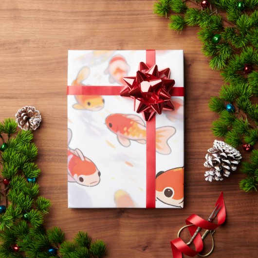 Lucky Goldfish Wrapping Paper ラッピングペーパー (クリスマスギフト)