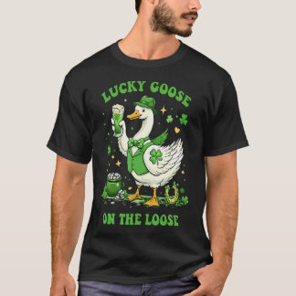 Lucky Goose On The Loose St Patrick's Day Tシャツ