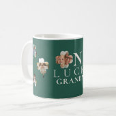 Lucky Grandma Green Shamrock Photo コーヒーマグカップ (正面左)