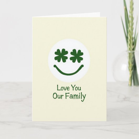 Lucky Green Family Love Card カード (正面)