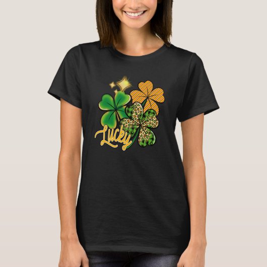 Lucky Green Irish Plaid Shamrock St Patrick's Day Tシャツ (正面)