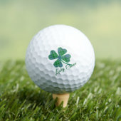 Lucky Green Plaid Shamrock Four-Leaf Clover ゴルフボール (インサイチュ 木)