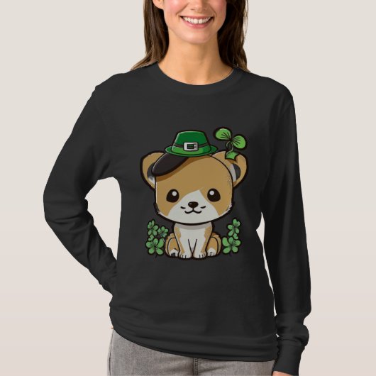 Lucky Green Proud Irish St Patricks Day Cat 1 Tシャツ (正面)