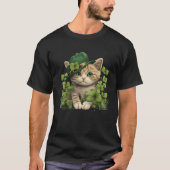 Lucky Green Proud Irish St Patricks Day Cat  1 Tシャツ (正面)