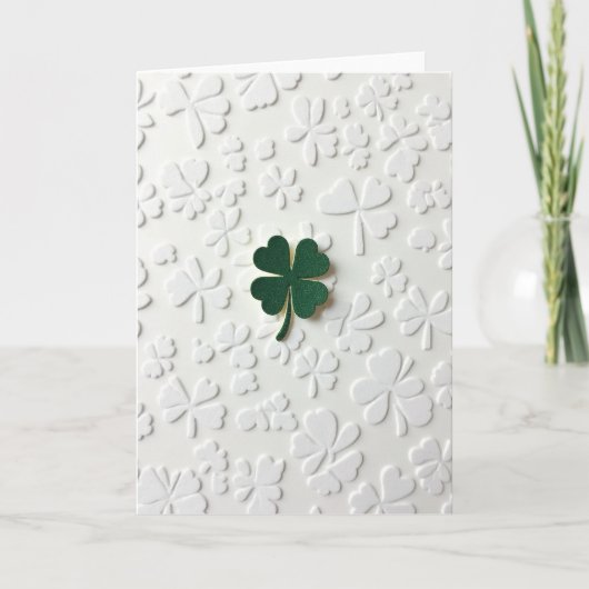 Lucky Green Shamrock Art Card カード (正面)