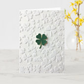 Lucky Green Shamrock Art Card カード (黄色い花)