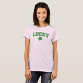 Lucky Green Shamrock Classic with Custom name Tシャツ (正面フル)