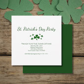 Lucky Green ShamrocksSt. Patrick's Day Party  招待状