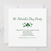 Lucky Green ShamrocksSt. Patrick's Day Party  招待状 (正面)