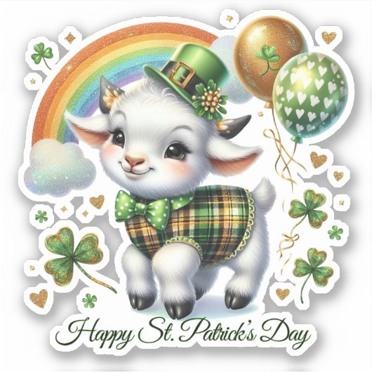 Lucky Happy St. Patrick’s Day Sticker シール (正面)