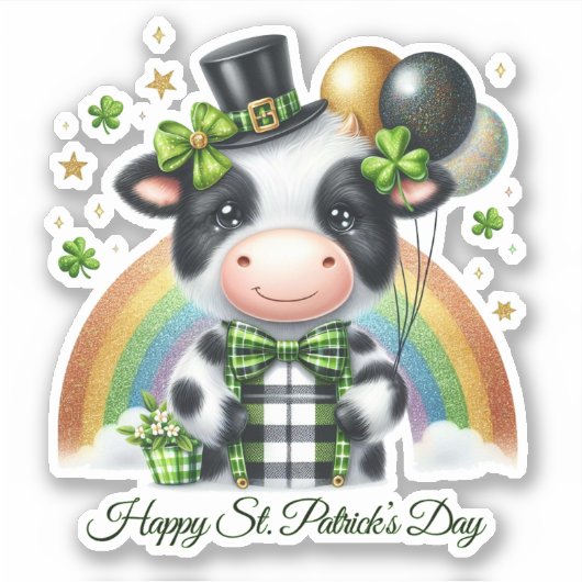Lucky Happy St. Patrick’s Day Sticker シール (正面)