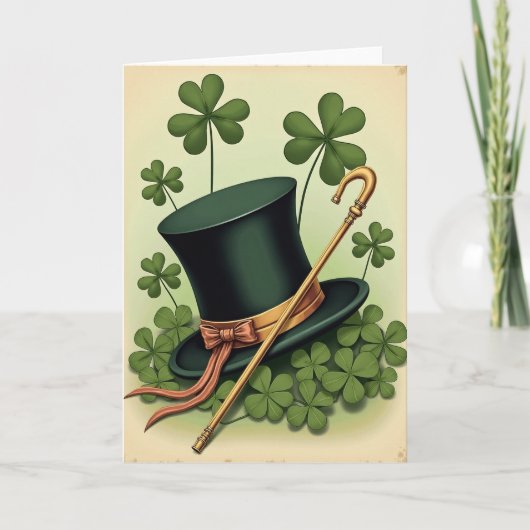 Lucky Hat St Patricks Day Card カード (正面)
