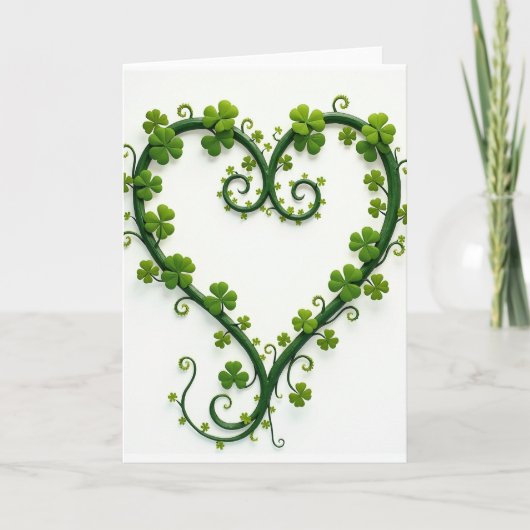 Lucky Heart Clover Vine Card カード (正面)