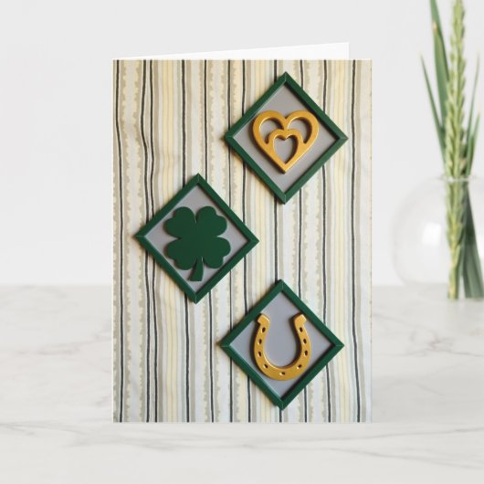 Lucky Hearts Shamrock Art Card カード (正面)