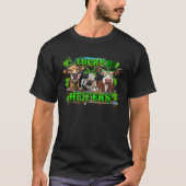 Lucky Heifer St Patrick s Day Farm Animals Shamroc Tシャツ (正面)