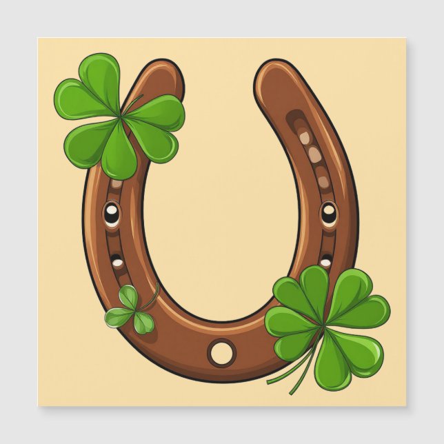 Lucky Horseshoe With Green Shamrocks (正面)