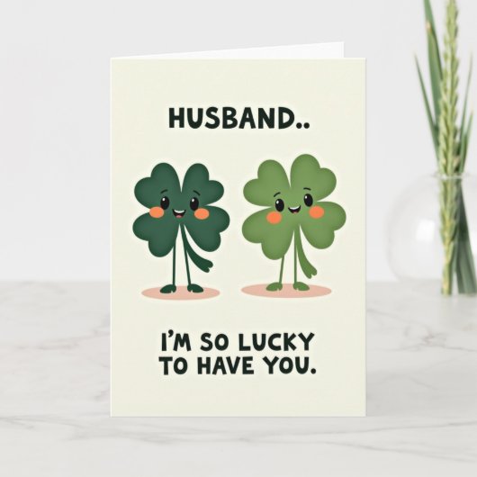 Lucky Husband Kraft Paper Look Card カード (正面)
