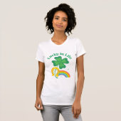 Lucky in Life - Irish St. Patrick's Day T-shirt Tシャツ (正面フル)