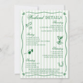 Lucky In Love 4 Day Itinerary Bachelorette Party 招待状 (裏面)