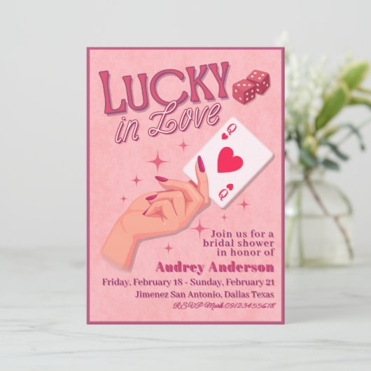 Lucky in Love Bachelorette 招待状 (スタンド正面)