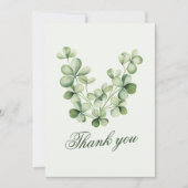 Lucky in Love Bridal Shower Green Shamrock  サンキューカード (正面)
