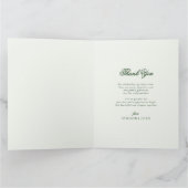 Lucky in Love Bridal Shower Green Shamrock  サンキューカード (内部)