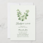 Lucky in Love Bridal Shower Green Shamrock  招待状 (正面)