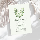 Lucky in Love Bridal Shower Green Shamrock  招待状