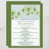 Lucky in Love Bridal Shower Menu (正面/裏面)