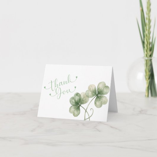 Lucky in Love Bridal Shower Thank You Card | St. P サンキューカード (正面)
