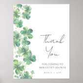 Lucky In Love Bridal Shower Thank You Sign ポスター (正面)