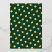 Lucky In Love Celtic St. Patrick's  Bridal Shower 箔招待状 (裏面)