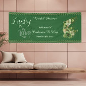  Lucky in Love Golden Frame Shamrock Bridal Shower 横断幕