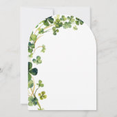 Lucky in Love Green Shamrock Bridal Shower 招待状 (裏面)