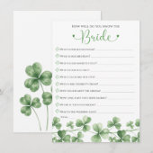 Lucky in Love How Well Do You Know the Bride Game 招待状 (正面/裏面)