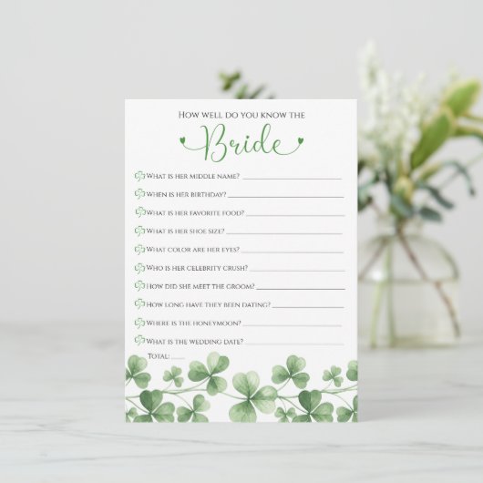 Lucky in Love How Well Do You Know the Bride Game 招待状 (スタンド正面)